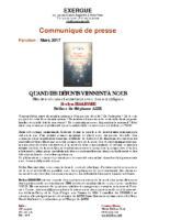 2017.03 | Quand les défunts viennent à nous | Communiqué EXERGUE