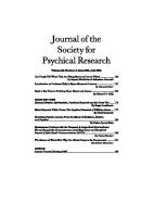 2024.12 | Spontaneous Contacts with the Deceased | SPR Journal